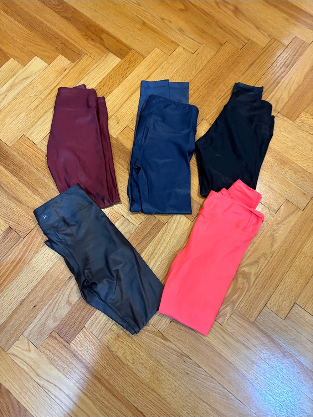 Koral Women's Leggings Pack - Black, Navy, Burgundy, Charcoal, Coral Pink